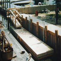 a floating dock